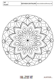 Mandala boyama sayfaları